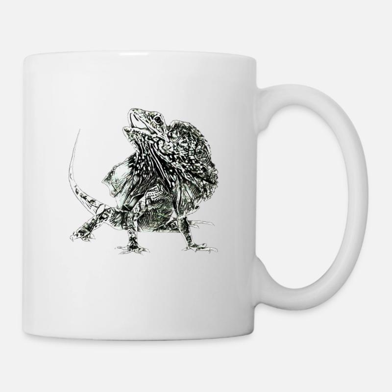 Kragenechse - Tasse - Weiß