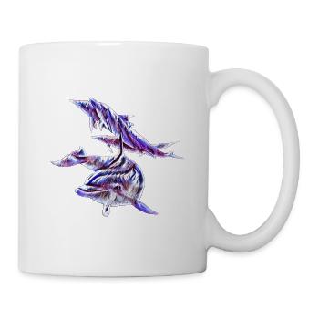 Delfine - Tasse - Weiß - Rechts