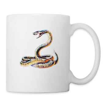 Schlange - Tasse - Weiß - Rechts