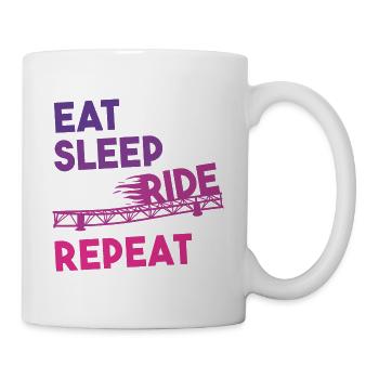 Eat Sleep Ride Repeat Rollercoaster T-Shirt - Mug - white - Right