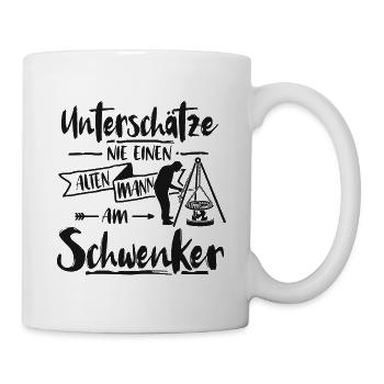 Saarlaender grillen schwenker Mann - Tasse - Weiß - Rechts