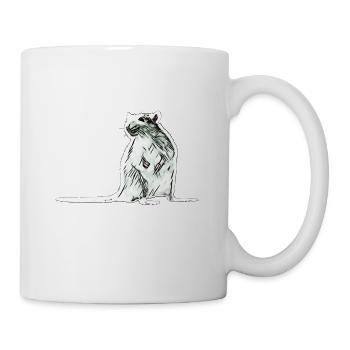 Ratte - Tasse - Weiß - Rechts