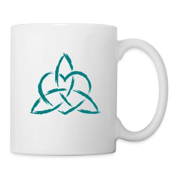 Triquetra Keltisches Herz Knoten Symbol - Tasse - Weiß - Rechts