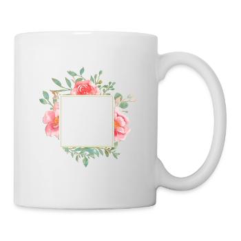 Personalisierbar Bouquet eckig - Tasse - Weiß - Rechts