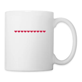 Line heart little heart dash ornament - Mug - white - Right