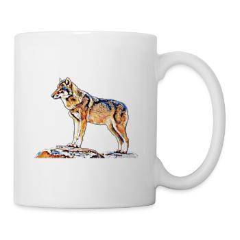 Loup - Mug blanc - blanc - Droite