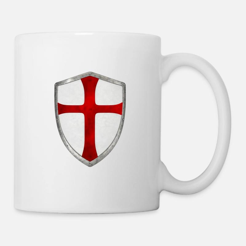 Kreuzfahrer Kreuz Templer Schild Kreuzzug - Tasse - Weiß