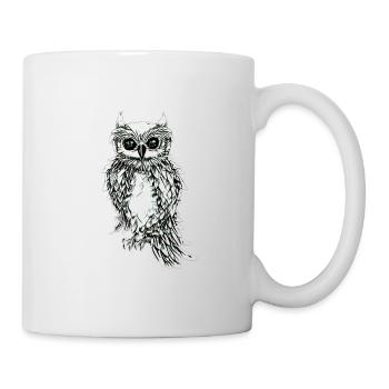 Chouette - Mug blanc - blanc - Droite