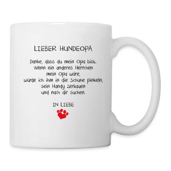 Lieber Hundeopa - Tasse - Weiß - Rechts
