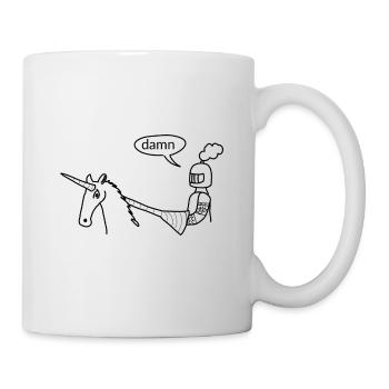 Wie das Einhorn entstand Lustig - Tasse - Weiß - Rechts