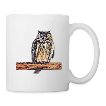 Chouette - Mug blanc - blanc - Droite