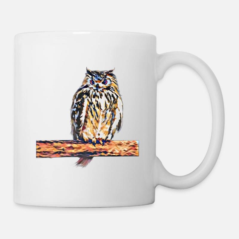 Eule - Tasse - Weiß