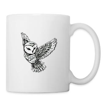 Chouette - Mug blanc - blanc - Droite