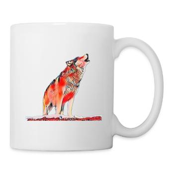 Loup - Mug blanc - blanc - Droite
