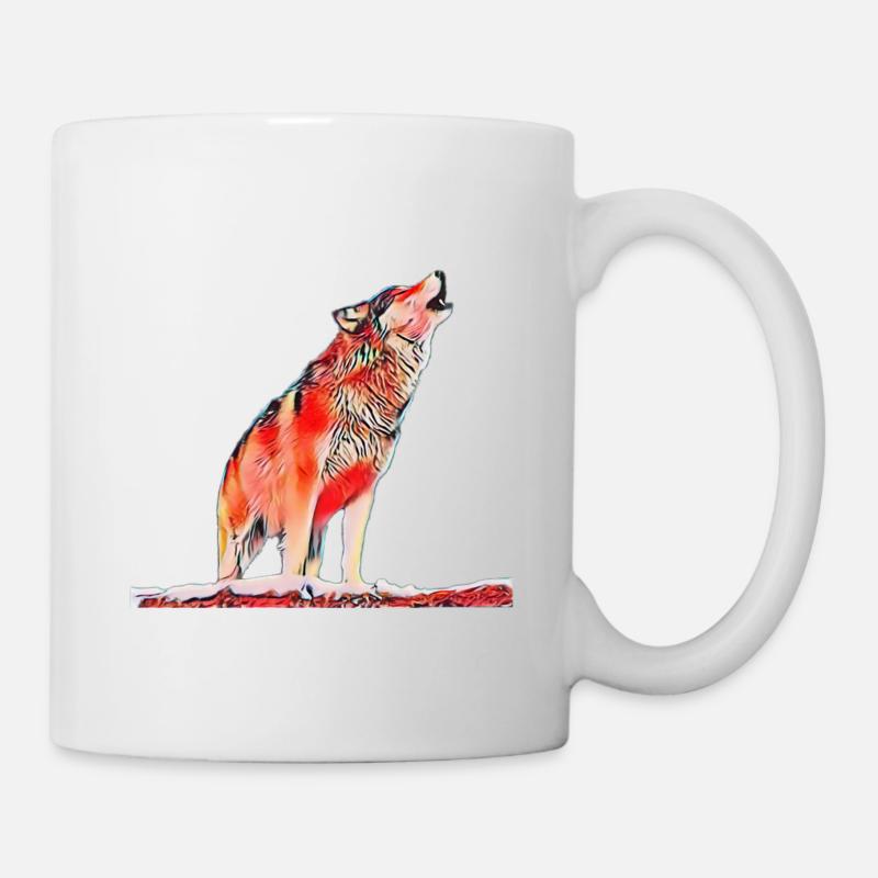 Wolf - Tasse - Weiß