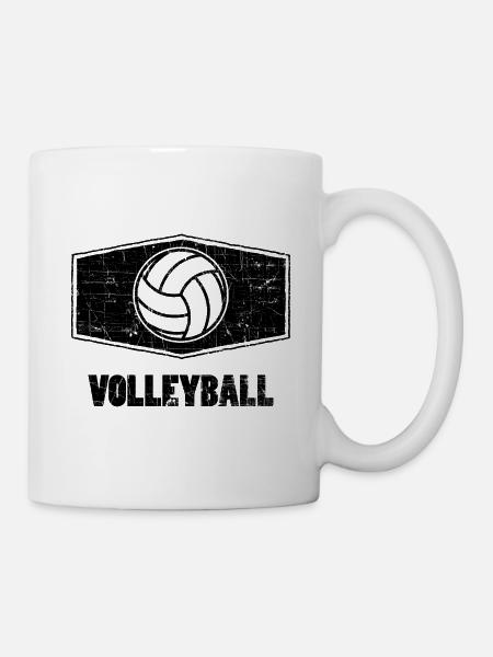 Volleyball Volleyball Coupe de volleyball de plage féminin - Mug blanc - blanc