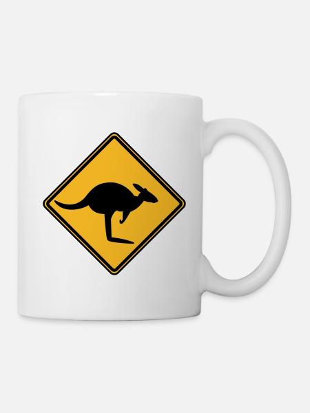 Attention kangourou - Mug blanc - blanc