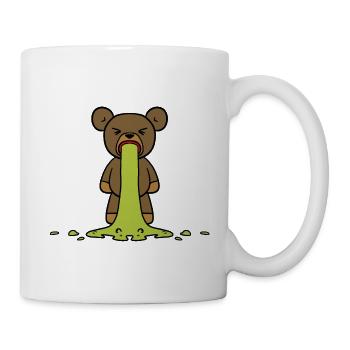 Teddy vomit teddy pukes ours - Mug blanc - blanc - Droite