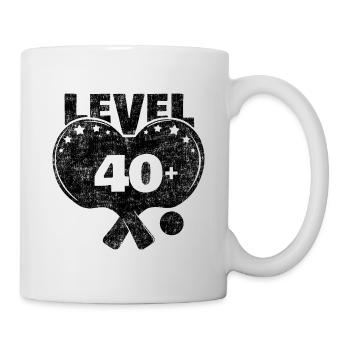 Ping-pong Niveau 40 + Raquettes de ping-pong seniors - Mug blanc - blanc - Droite