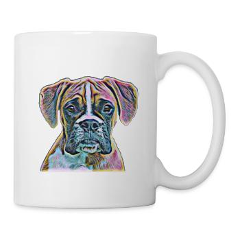 Boxer Hunde - Tasse - Weiß - Rechts