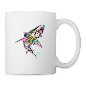 Weißer Hai - Tasse - Weiß - Rechts