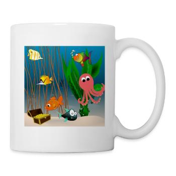 Unterwasserwelt - Tasse - Weiß - Rechts
