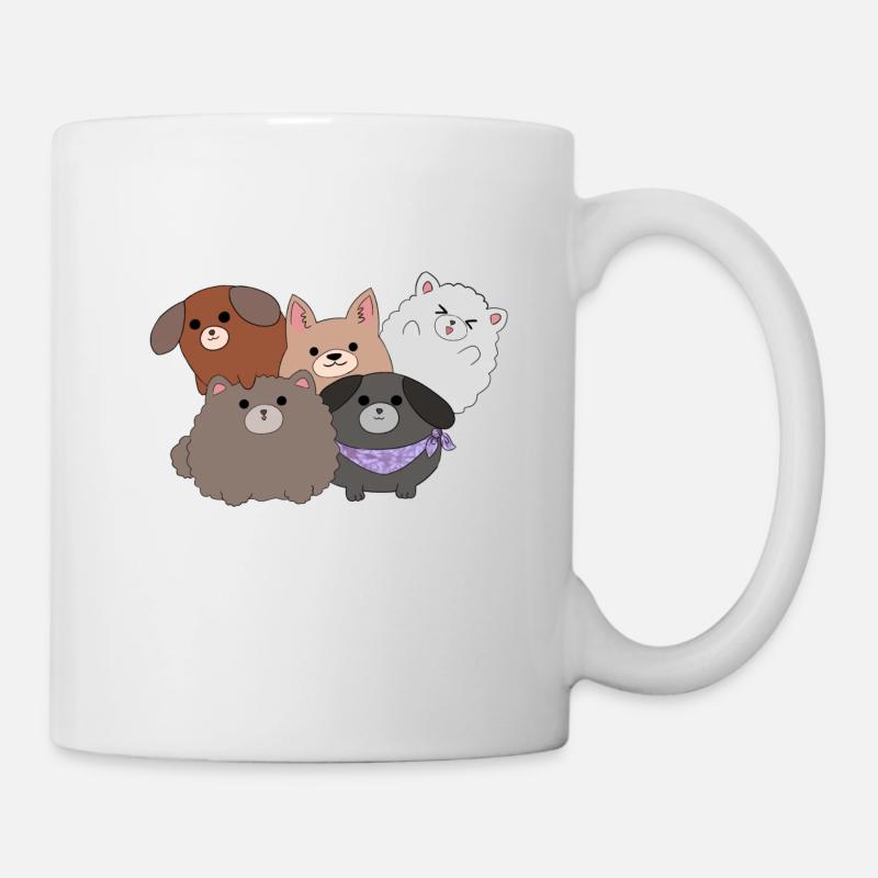 Kawaii Hunde - Tasse - Weiß