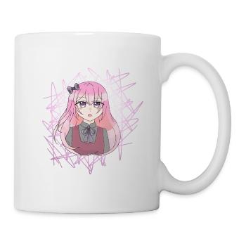 Fille manga - Mug blanc - blanc - Droite