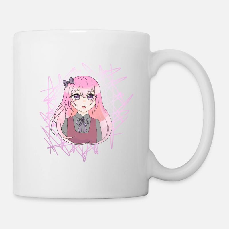Fille manga - Mug blanc - blanc