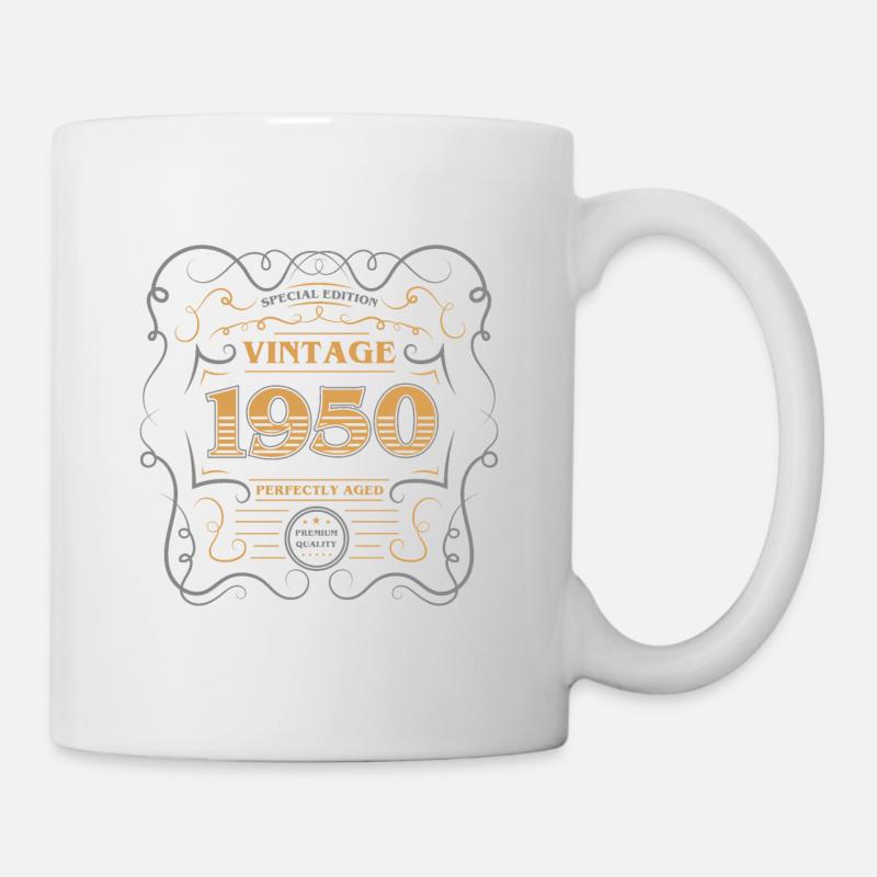Vintage 1950 Geburtstag - Tasse - Weiß