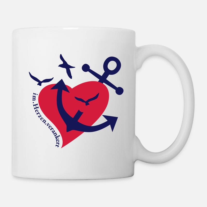 Im Herzen verankert - Tasse - Weiß