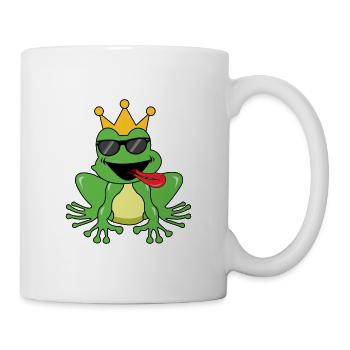 Grenouille mignonne verte grenouille prince langue pour les enfants - Mug blanc - blanc - Droite