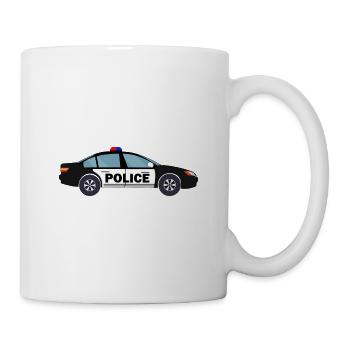 Voiture de police voiture de police pour enfants garçons - Mug blanc - blanc - Droite