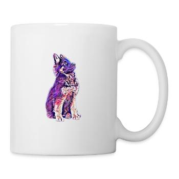 Schäferhund Welpe - Tasse - Weiß - Rechts
