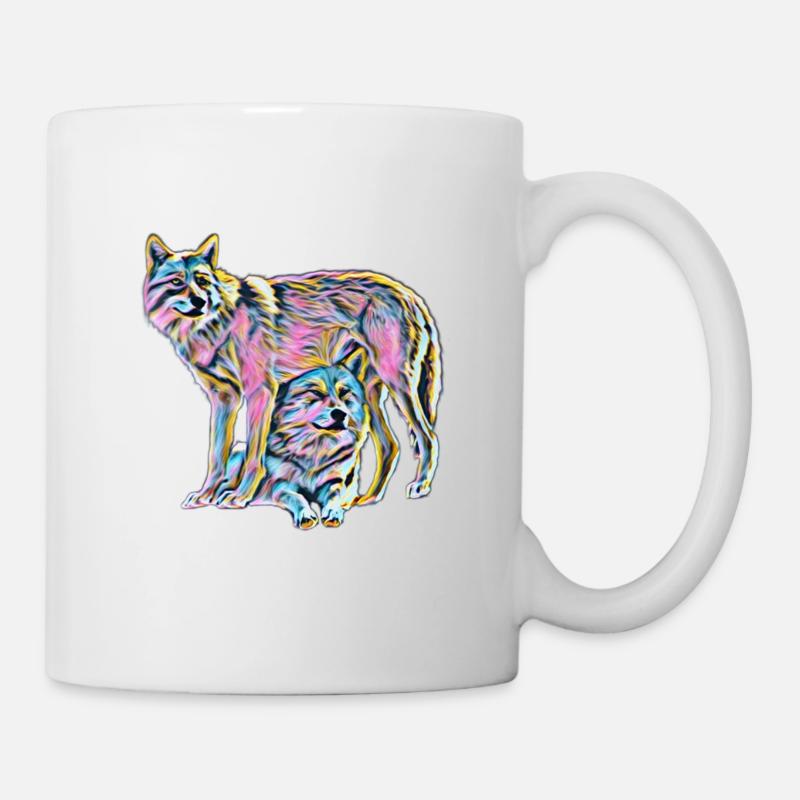 Wölfe - Tasse - Weiß