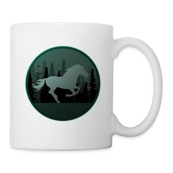 Cheval chevaux équitation poney équestre western chemise - Mug blanc - blanc - Droite