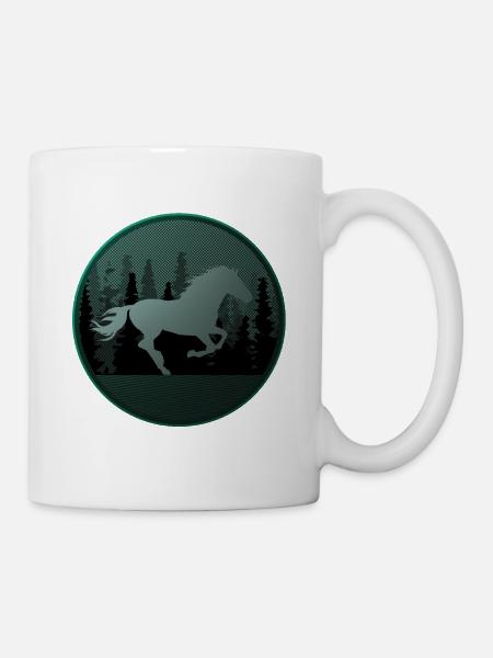 Cheval chevaux équitation poney équestre western chemise - Mug blanc - blanc