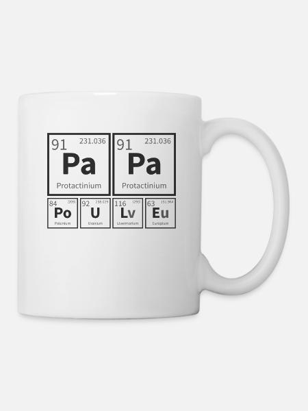 Papa Hen Chemiker Chemie Geschenke Vatertag - Tasse - Weiß