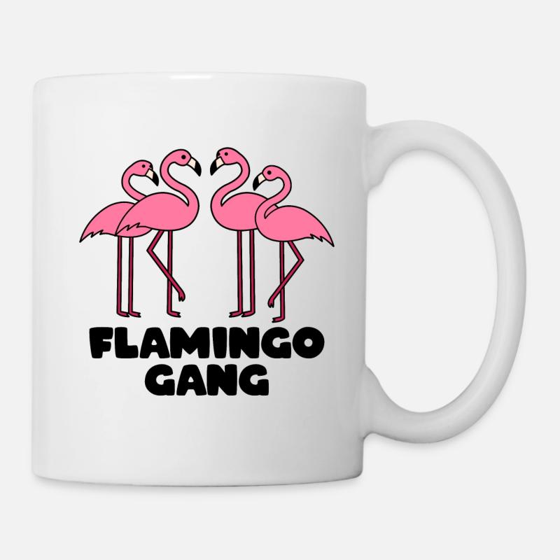 FLAMINGO GANG - Mug blanc - blanc