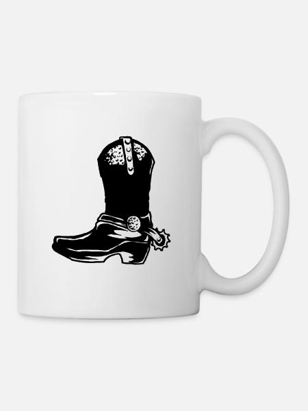 Cowboy boots - Mug - white