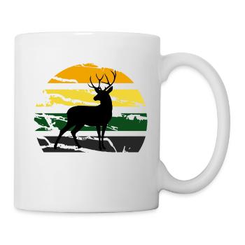 Hirsch - Tasse - Weiß - Rechts