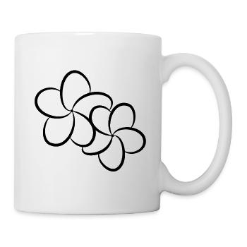Frangipani Plumeria Hawaii Yoga bloom - Mug - white - Right