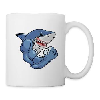 Shark Shark Muscles Bodybuilding Fitness Gym - Mug blanc - blanc - Droite