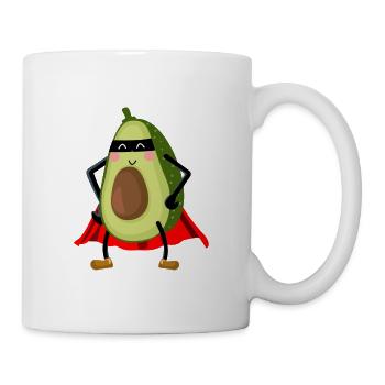Masque de cape de héros de super-héros avocat drôle - Mug blanc - blanc - Droite