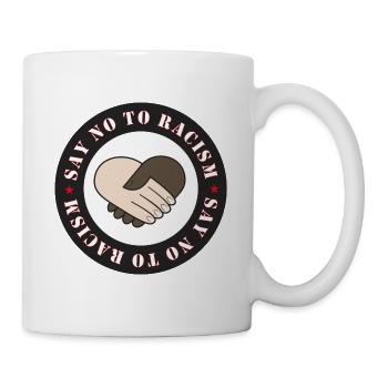 Non au racisme cadeaux anti raciste - Mug blanc - blanc - Droite