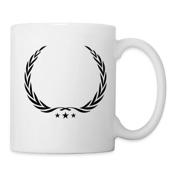kranz laurel symbol leer - Tasse - Weiß - Rechts