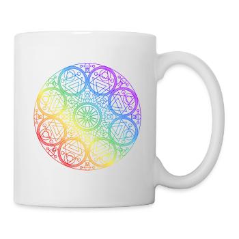 Mandala round chakra - Tasse - Weiß - Rechts