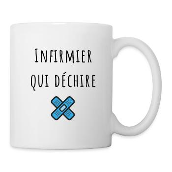 infirmier qui déchire - Mug blanc - blanc - Droite