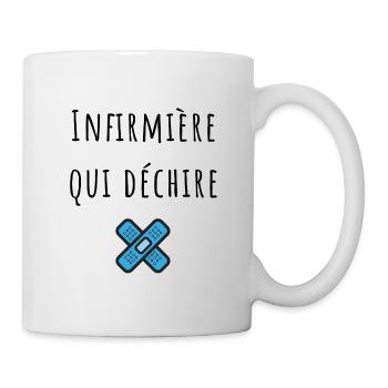 infirmière qui déchire - Mug blanc - blanc - Droite