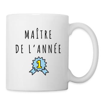 Maître de l'année - Mug blanc - blanc - Droite
